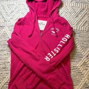 Vintage Hollister Pink Zip Up Hoodie
